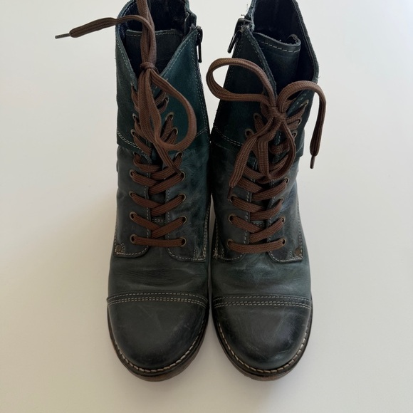 TAOS-Crave Combat Boot-Green Suede and Leather-7-7.5- EU 38 - Picture 6 of 16